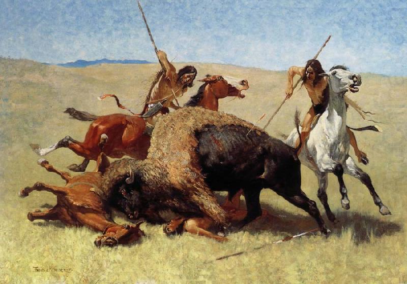 Frederic Remington The Buffalo Hunt china oil painting image